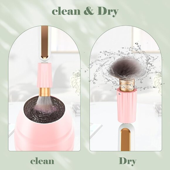 Portable Makeup Brush Cleaner Machine -15000RPM Fast Deep Cleaning and Dry Make - Picture 5 of 7